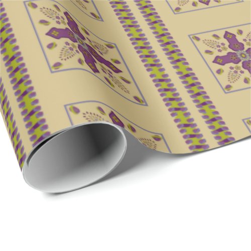 Flowering Spring of Life Tyvek gift wrap