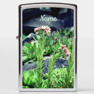 Flowering Succulents Personalized Zippo Lighter