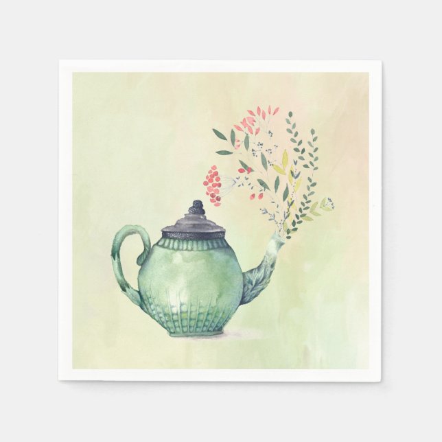 Flowering Teapot Napkins (Front)