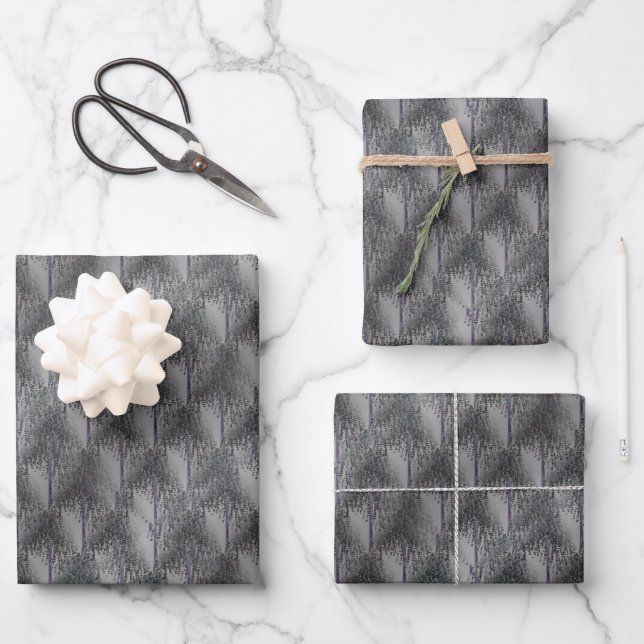 Flowering Tree Abstract Pattern  Wrapping Paper Sheets (Front)