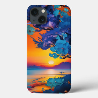 Flowering Tree at the Lake at Sunrise iPhone 13 Case