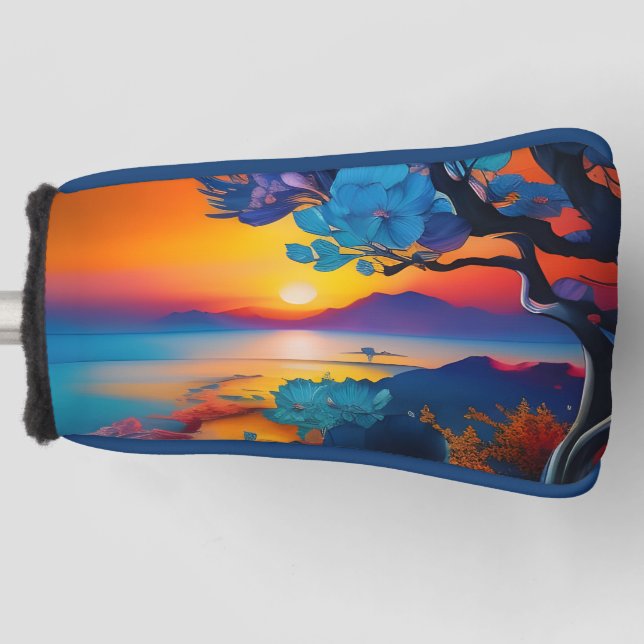 Flowering Tree at the Lake at Sunrise Golf Head Cover (Front)