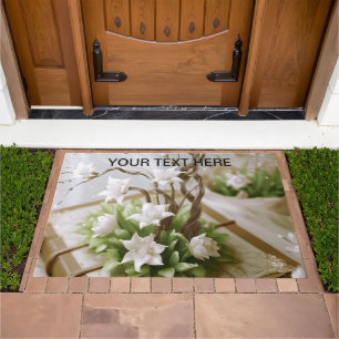 Flowering Tree Growing From a Book Custom Doormat