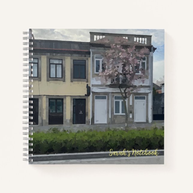 Flowering Tree Spiral Notebook Customizable (Front)