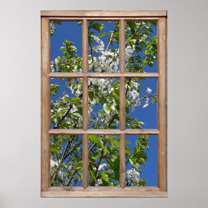 Flowering Tree View a Window Posters