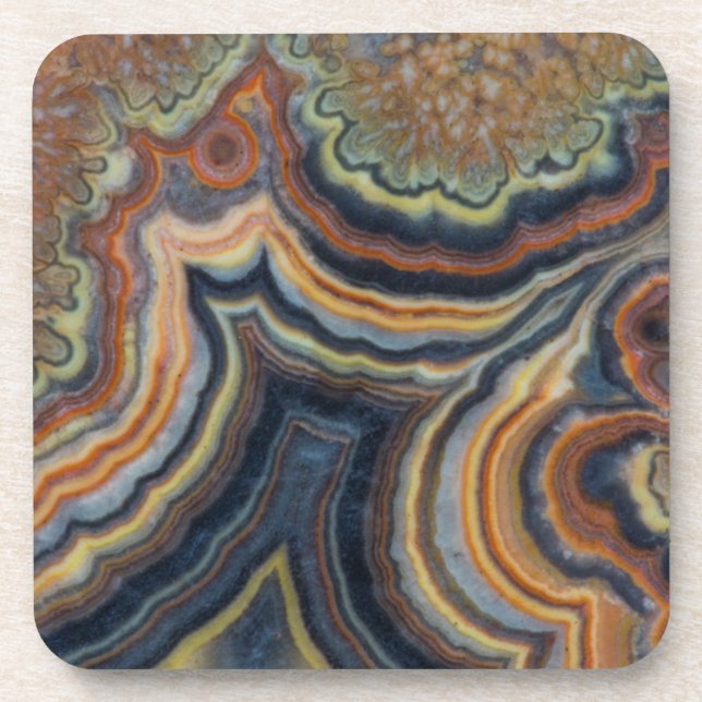Flowering tube onyx drink coaster (Front)