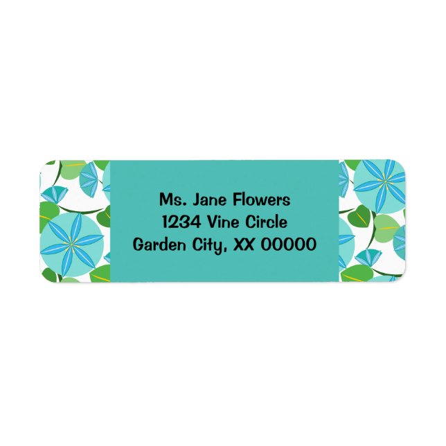 Flowering Vine Abstract Retro Label (Front)