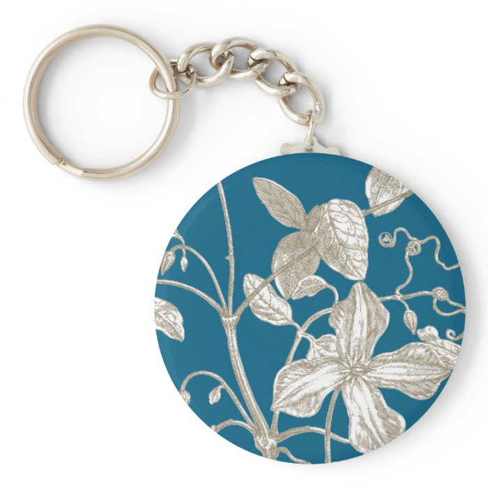 Flowering Vine Botanical Key Chain