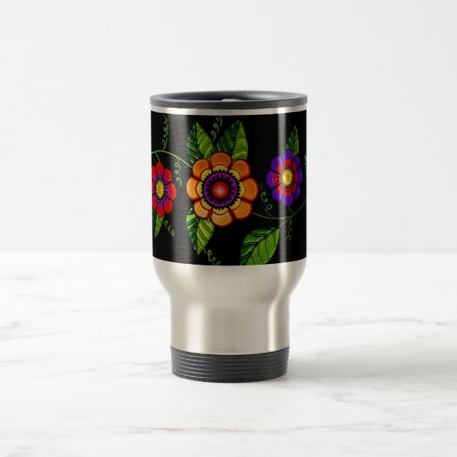 Flowering Vine Travel Mug (Center)