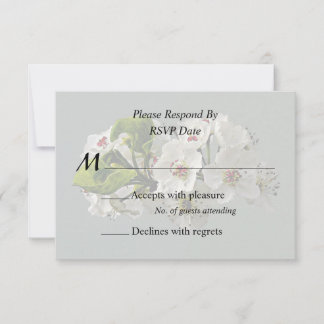 Flowering White Pear Blossoms RSVP Card