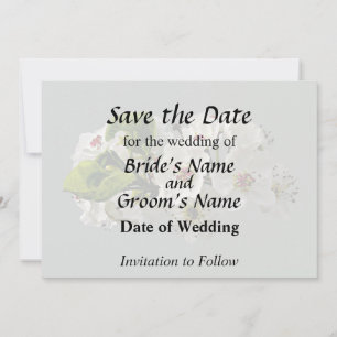 Flowering White Pear Blossoms Save The Date
