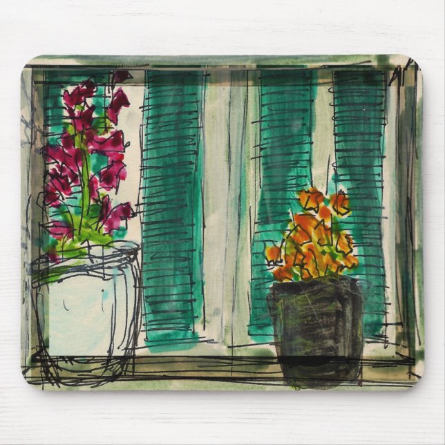 Flowerpots Mousepad (Front)