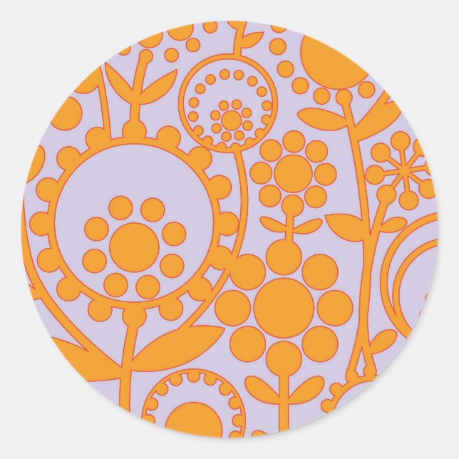 flowerpower 3 classic round sticker (Front)