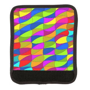Flowerpower confused geometric pattern luggage handle wrap