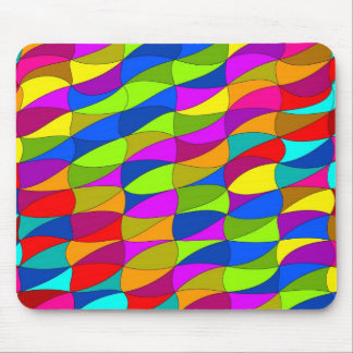 Flowerpower confused geometric pattern mouse pad