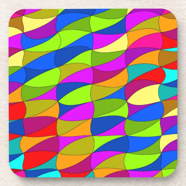 Flowerpower confused pattern beverage coaster (Front)