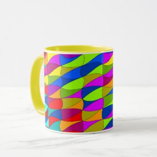 Flowerpower confused pattern coffee mug