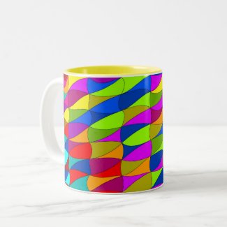 Flowerpower confused pattern coffee mug