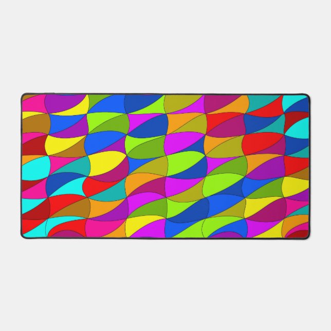 Flowerpower confused pattern desk mat (Front)