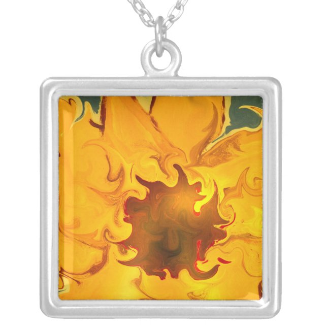 FlowerPower Silver Plated Necklace (Front)