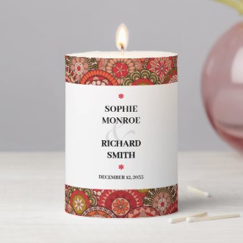 Flowers 03-02 Pillar Candle by ZunoDesign at Zazzle