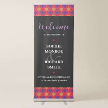 Flowers 04-02 Bk Retractable Banner by ZunoDesign at Zazzle