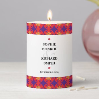 Flowers 04-02 Pillar Candle by ZunoDesign at Zazzle