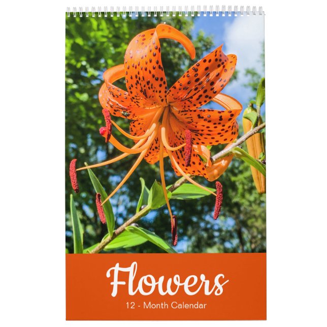 FLOWERS 12-Month Beautiful Floral Calendar (Cover)