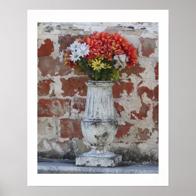Flowers 16x20 Poster with Edge (Front)