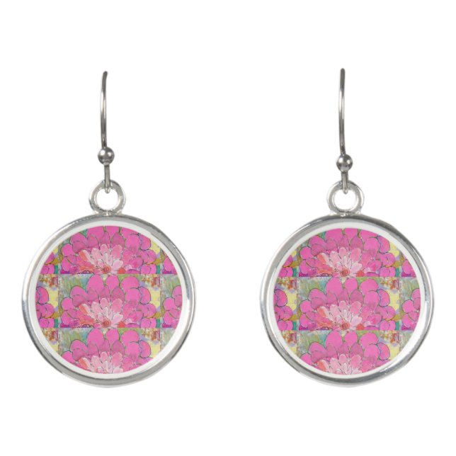 Flowers-1  earrings (Front)