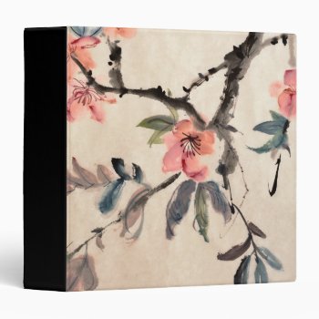 Flowers 3 Ring Binder by watercoloring at Zazzle