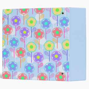 Flowers 3 Ring Binder