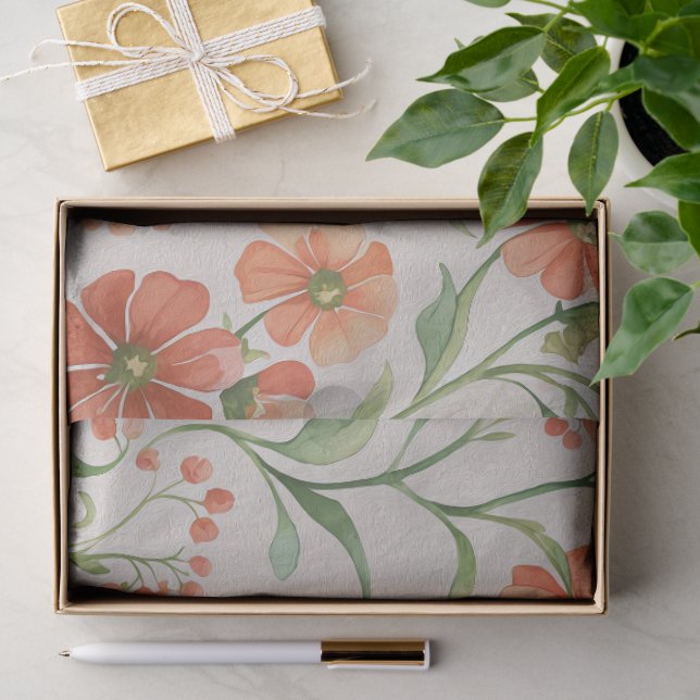 Flowers 3 tissue paper (Gift)