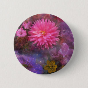 Flowers - A Visual Bouquet for Mom Button