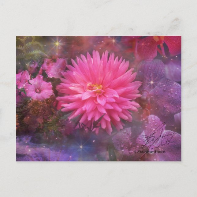 Flowers - A Visual Bouquet for Mom Postcard (Front)