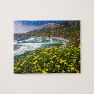 Flowers Above Sand Dollar Beach Jigsaw Puzzle