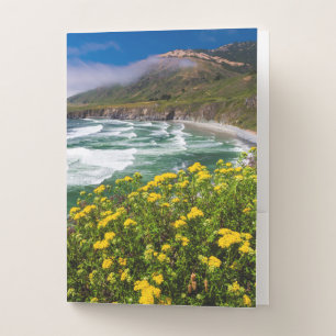 Flowers Above Sand Dollar Beach Pocket Folder
