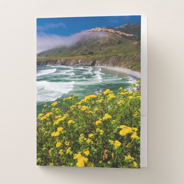Flowers Above Sand Dollar Beach Pocket Folder (Front)