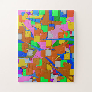 Flowers Abstract Art Deco Jigsaw Puzzle