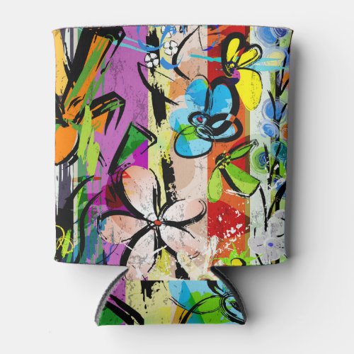 Flowers Abstract Geometric Lines Composition Can Cooler