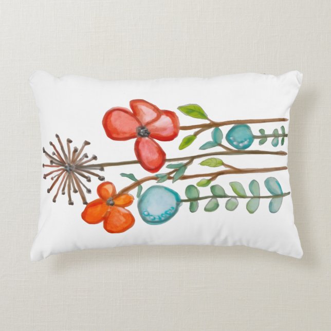 Flowers Accent Pillow (Front)