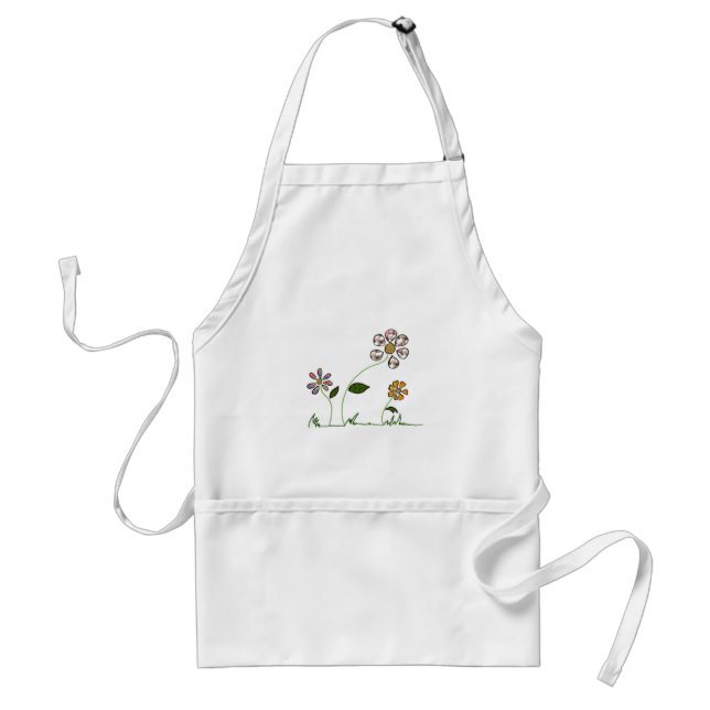 Flowers Adult Apron (Front)