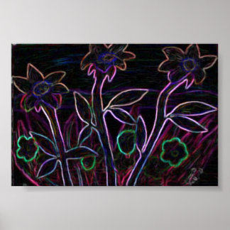 Flowers Aglow Poster