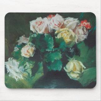 Flowers (aka Roses) by William Merritt Chase Mouse Pad