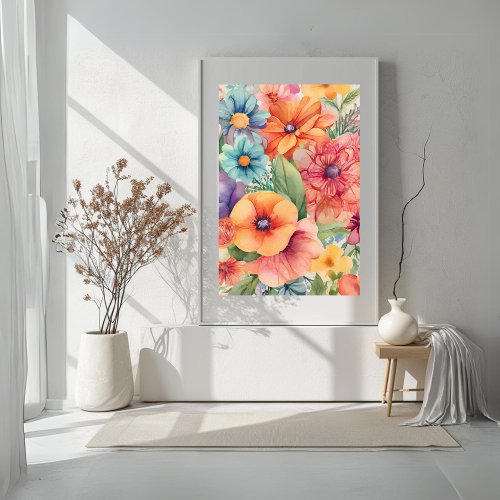 Flowers All Over Print Watercolor _ Jasmine