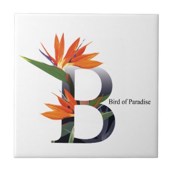 Flowers Alphabet Ceramic Tile by GiftStation at Zazzle