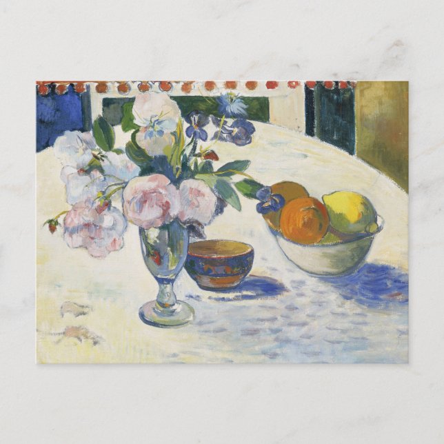 Flowers and a Bowl of Fruit | Paul Gauguin Postcard (Front)