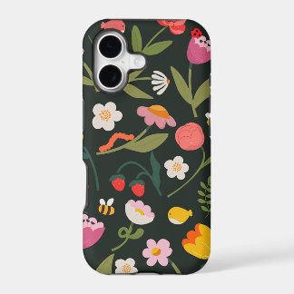 Flowers and animals. iPhone case design