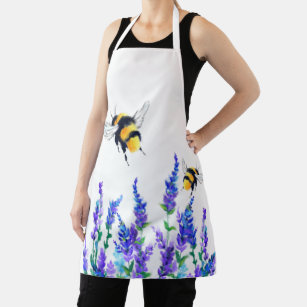 Flowers and Bees Apron - Custom Colors
