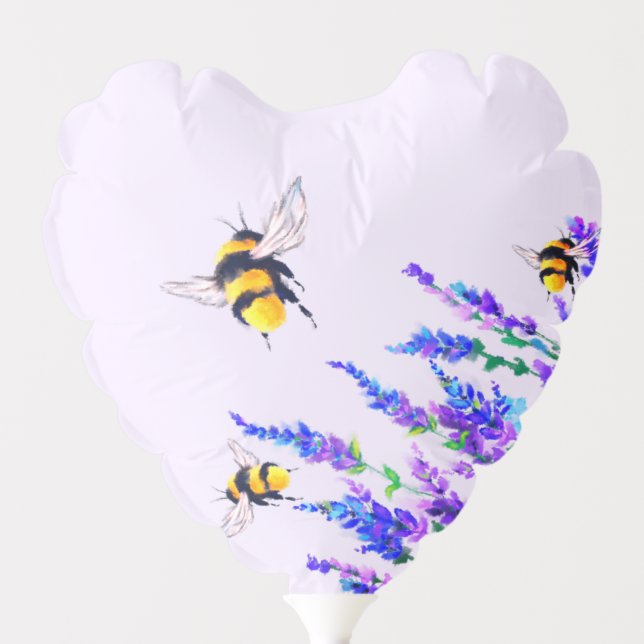 Flowers and Bees Balloon - Customizable (Front)